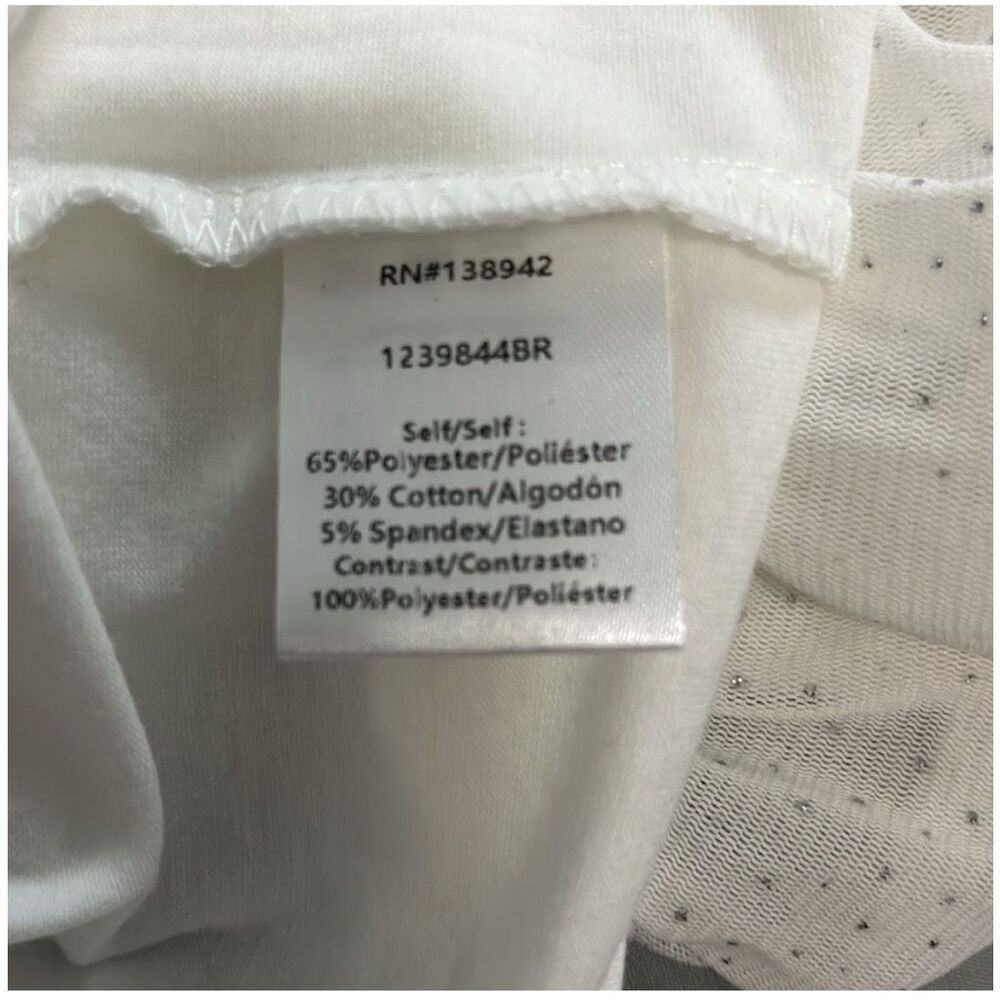 ONTWELFTH | white short sleeve sweet top S - Picture 6 of 9